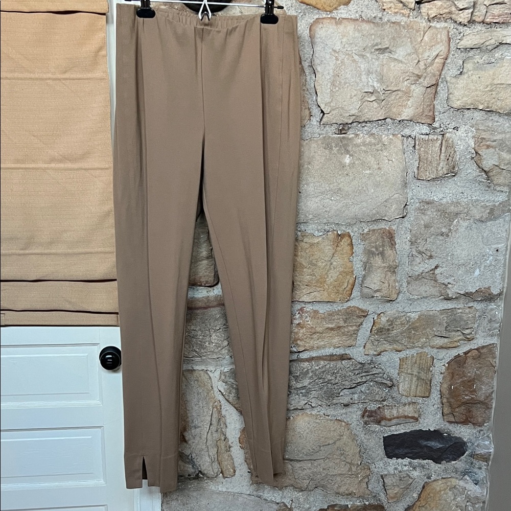 Soft Tan Slim Leg Pants